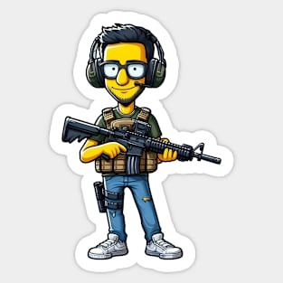 Tactical Yellow People Sticker